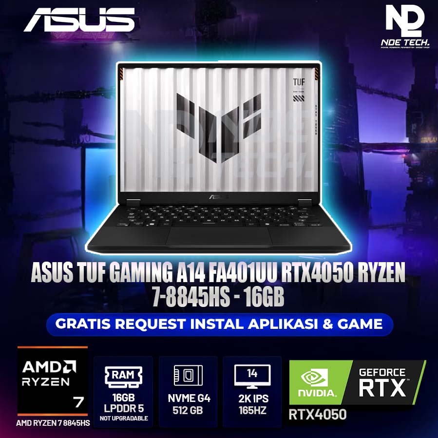 ASUS TUF Gaming A14 FA401UU RTX4050 RYZEN 7-8845HS