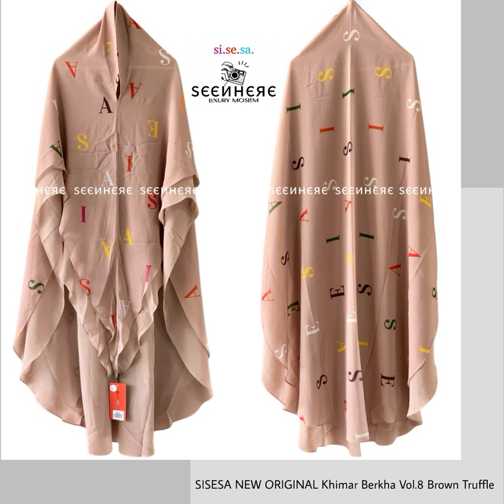 SISESA NEW ORIGINAL GUARANTEED - Khimar Berkha Vol.8 Brown Truffle