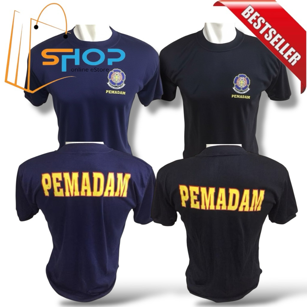 kaos pemadam lengan pendek•baju pemadam•kaos damkar•baju damkar lengan pendek