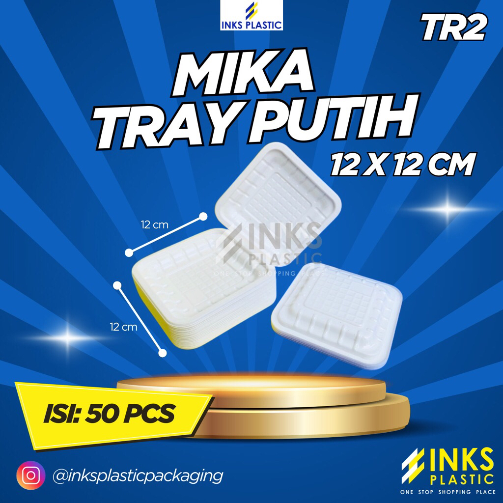 TRAY ALAS MIKA PUTIH BUAH SAYUR DAGING TR2