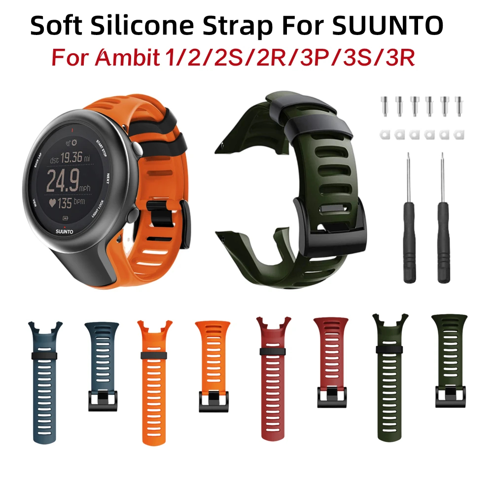 Strap Silicone for Suunto Ambit 3 Peak / 2 / 2S / 2R / 3 / 3P / 3S / 3R