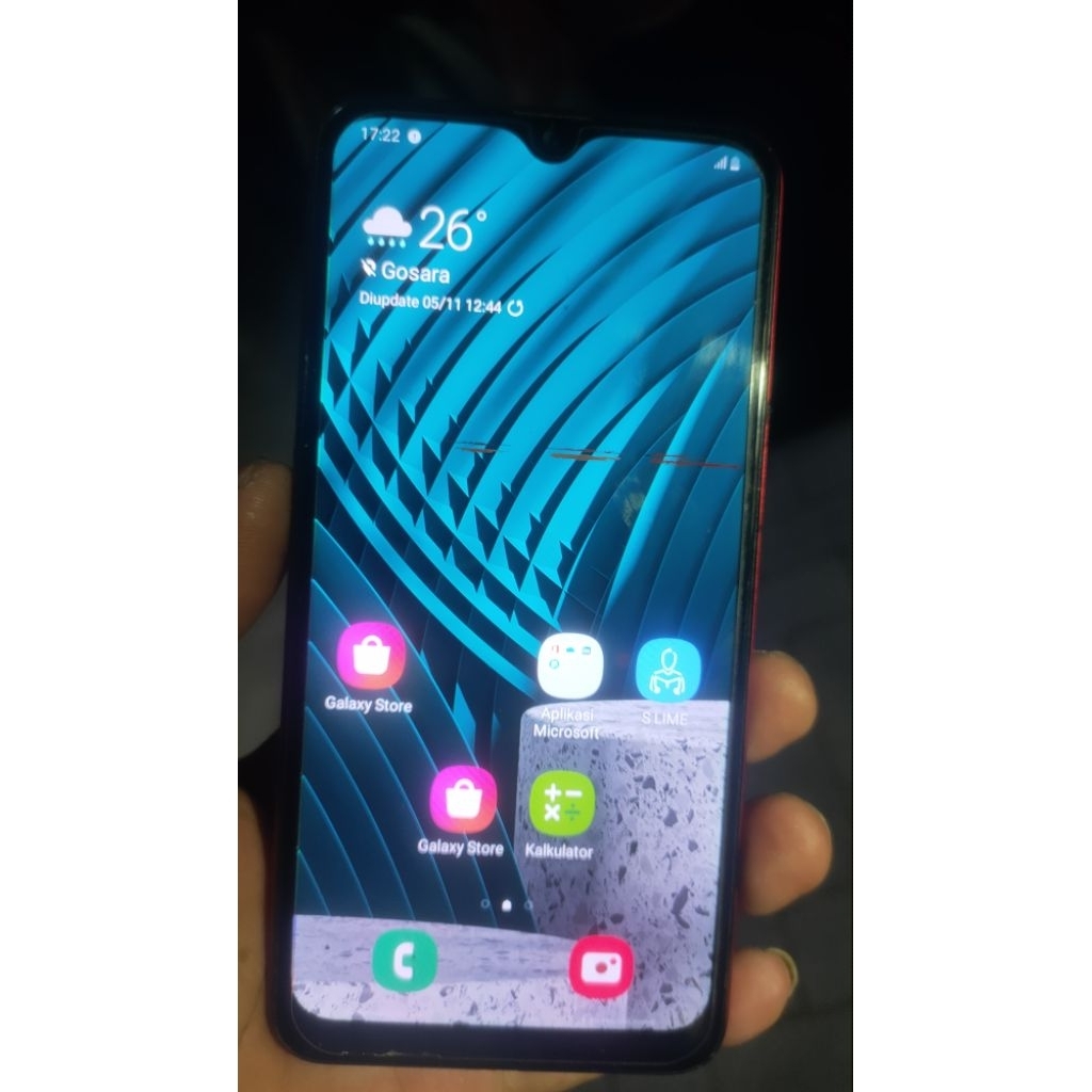 Samsung a10s minus lcd ada garis