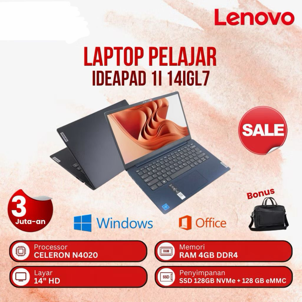 LENOVO IDEAPAD 1 INTEL N4020 4GB 256SSD WINDOWS