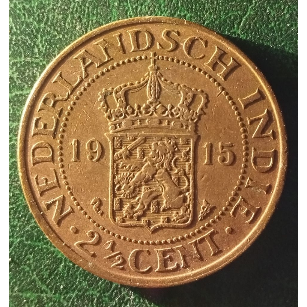 koin 2,5 cent Nederland indie thn 1915 detail bagus asli