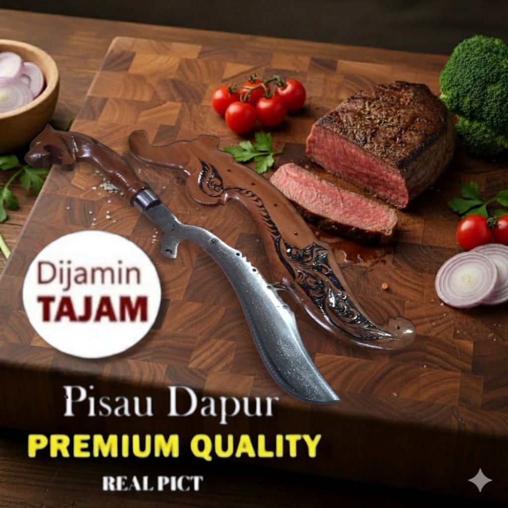 Pisau Dapur Unik Khas Jawa Barat v2 | Pisau Buah Dan Sayur | Fajar Project Smi