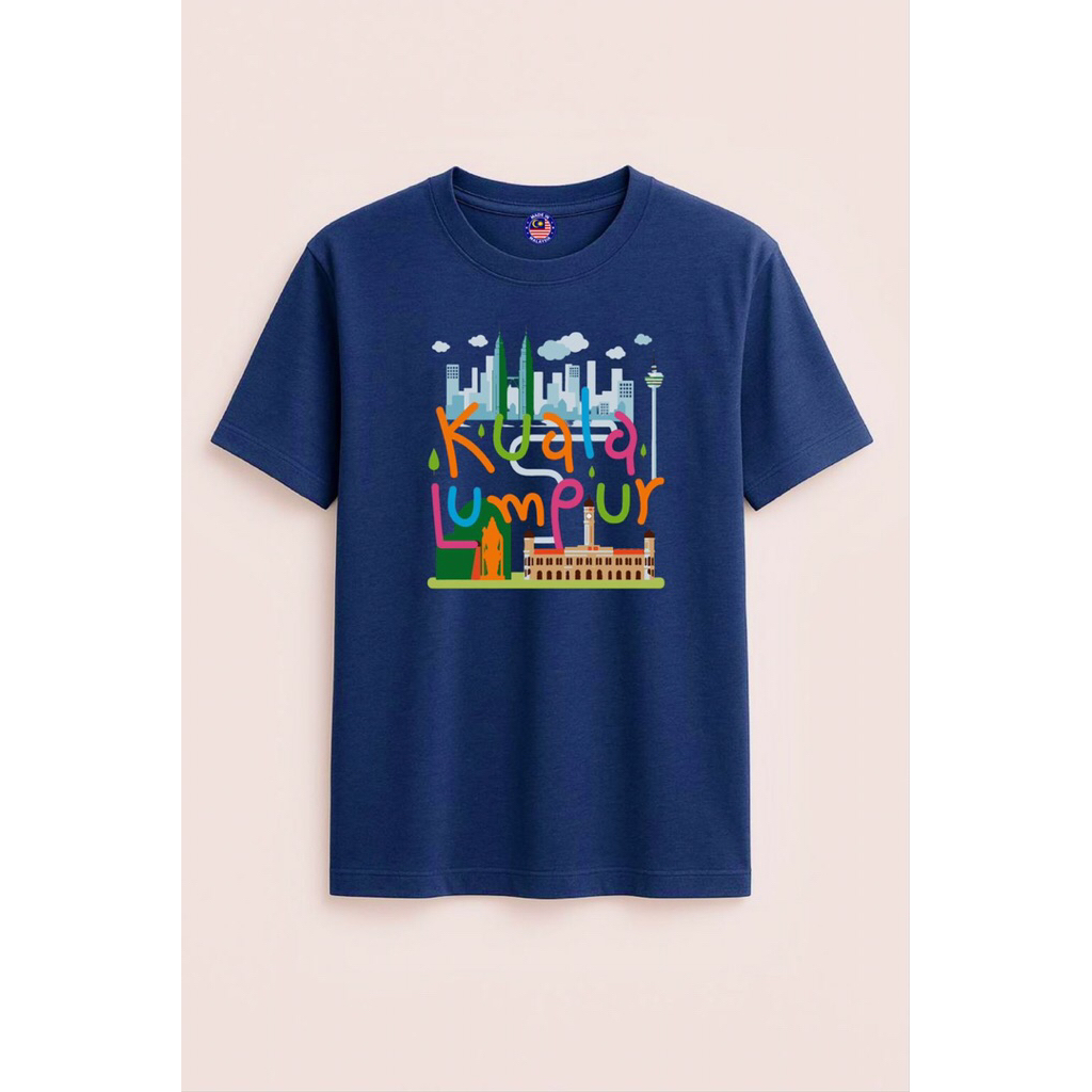 Kaos Souvenir - Kuala Lumpur - Malaysia Premium + Tag , kaos oleh oleh Kuala Lumpur , Kaos Malaysia 