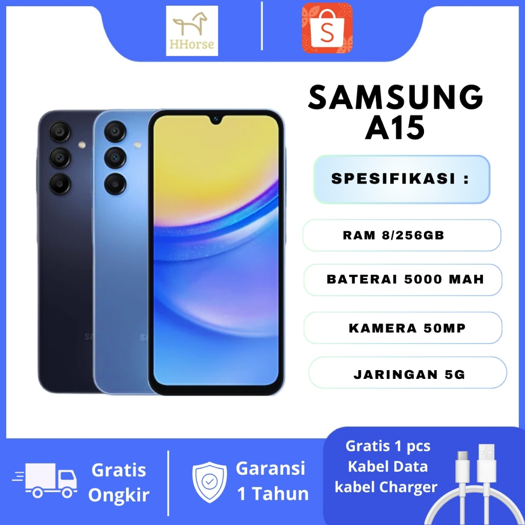 SAMSUNG Galaxy A15 5G RAM 8GB+256GB Garansi resmi