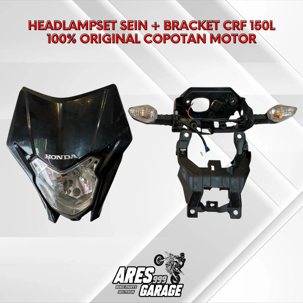 HEADLAMP CRF 150 ORIGINAL BATOK CRF LAMPU DEPAN CRF SET SEIN + BRACKET SPEEDO