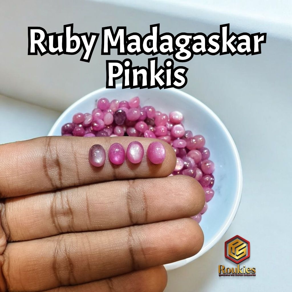 [HANYA BATU] Natural Batu Ruby Madagaskar Pinkis dijamin asli 100%