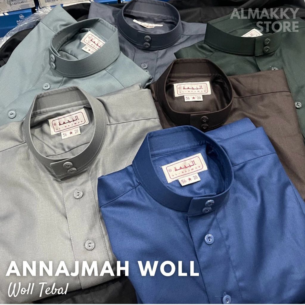 ANNAJMAH WOLL NON MANSET WOLL WOOL - Jubah Umroh Haji Gamis Pria Makkah An Najmah Almakky Store