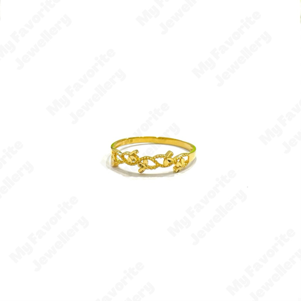 Cincin Chain Simpel Uk22 Emas Asli Kadar 875 20K