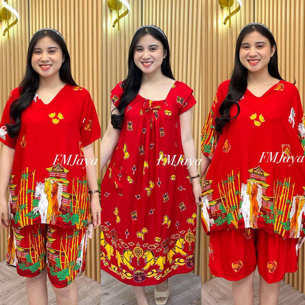 FM-G BAJU TIDUR SET IMLEK WANITA 8001 || DASTER RAYON IMLEK PREMIUM || STELAN BAJU TIDUR IMLEK CNY M