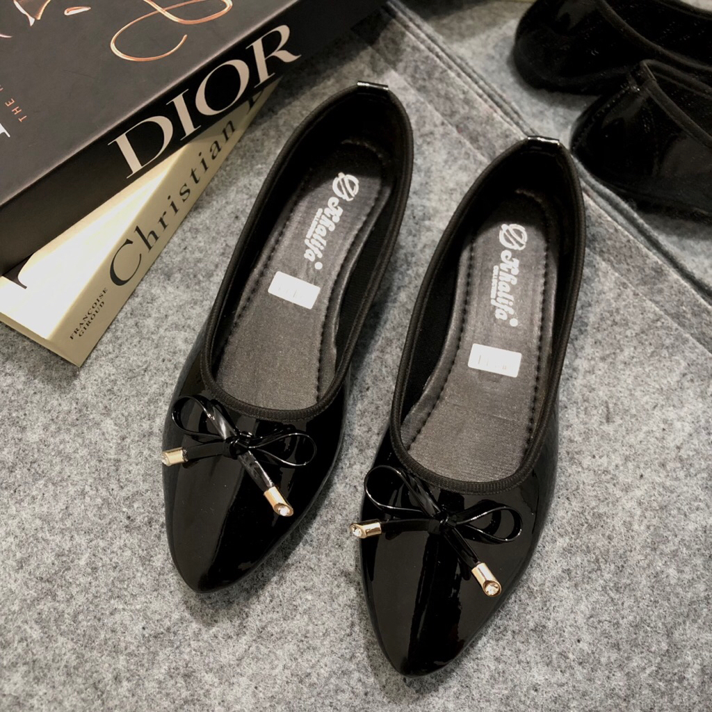 KHALIFA FLAT SHOES WANITA ORIGINAL BAHAN POLOS CANTIK PREMIUM