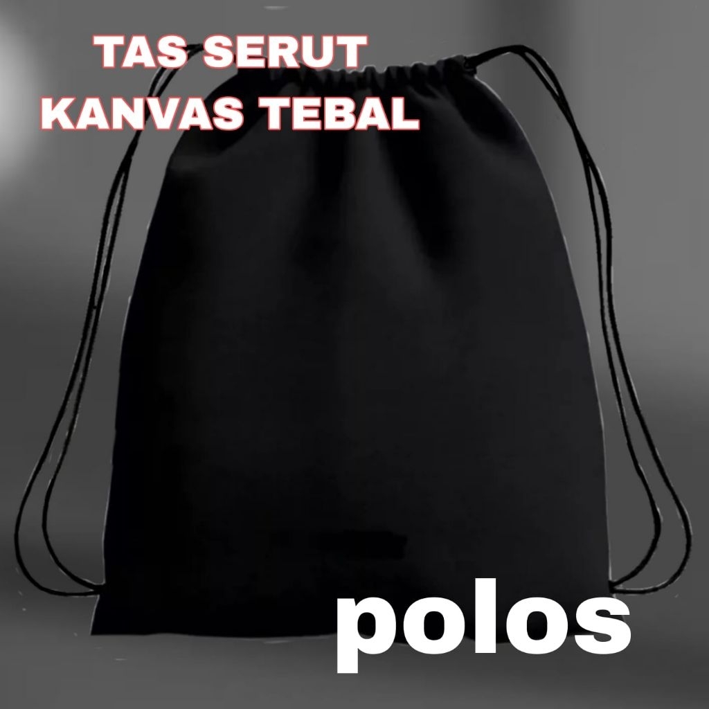 Tas serut polos partai & grosir/String bag/Tas serut kanvas premium polosan partai/Tas sekolah/Tas o
