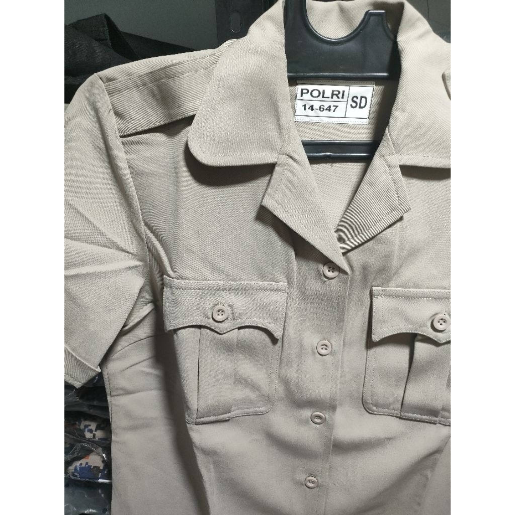 Seragam Pdh wanita PNS korpri/polri cream hanya baju