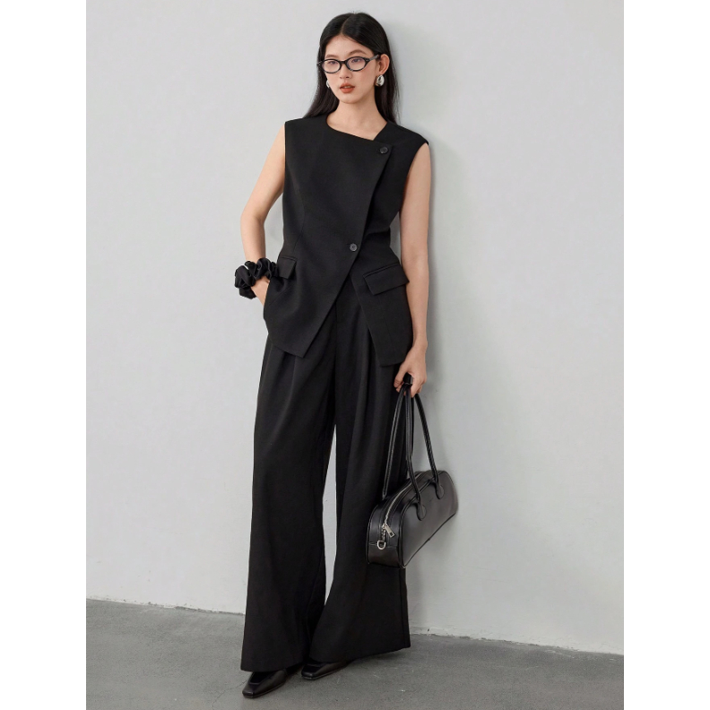 GOUW VEST JUMBO - Atasan Rompi Pakaian Wanita Korean Vest Jumbo LD 90-130 - Sleeveless Vest Top