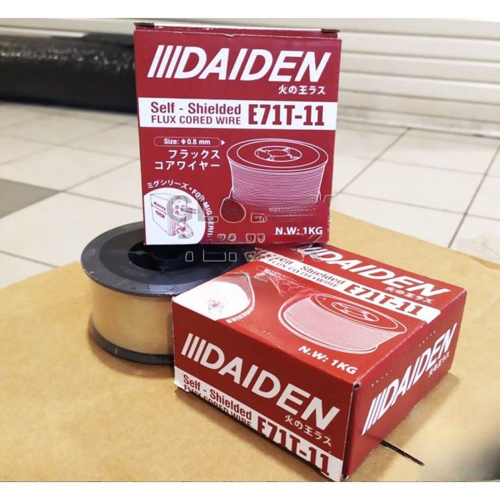 ORIGINAL  Daiden Japan Kawat Las Flux Core/Co2/Mig Tanpa Gas 0.8mm Dan 0.1mm 1Kg