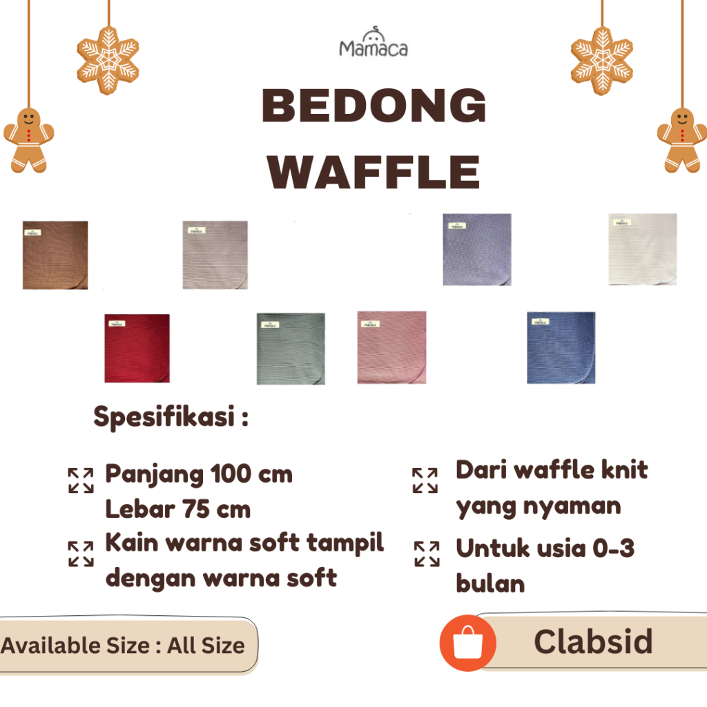 Mamaca Selimut Waffle | Bedong Waffle Mamaca Hangat dan Lembut