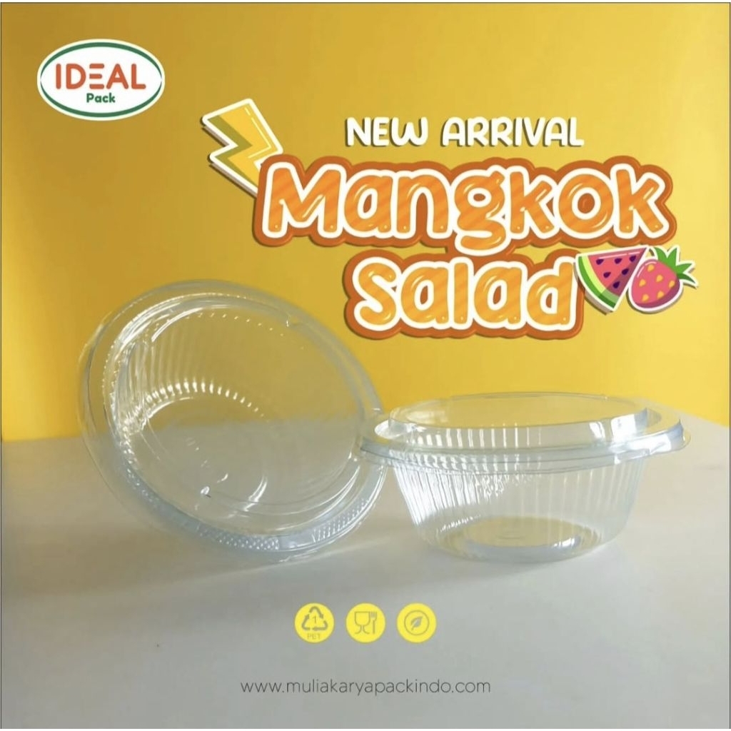 IDEAL MIKA MANGKOK SALAD 450 PET 25SET MANGKOK+TUTUP