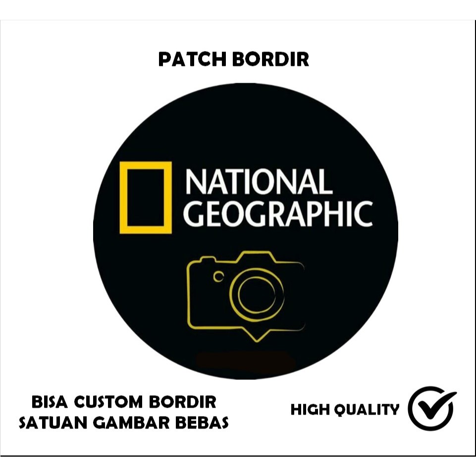 EMBLEM PATCH BORDIR GAMBAR NATIONAL GEOGRAPHIC TESTIMONI-TTB