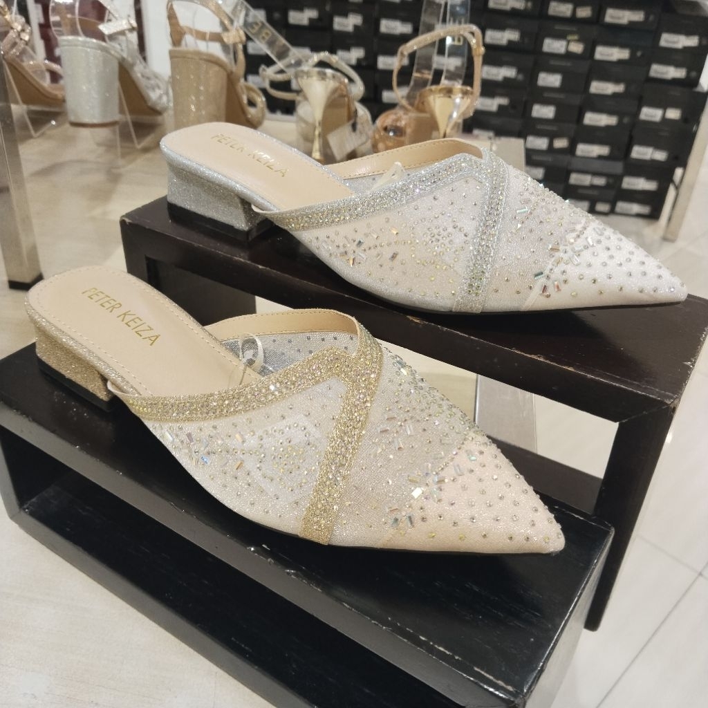 PETER KEIZA‼️ sandal selop wanita heels 3cm mewah