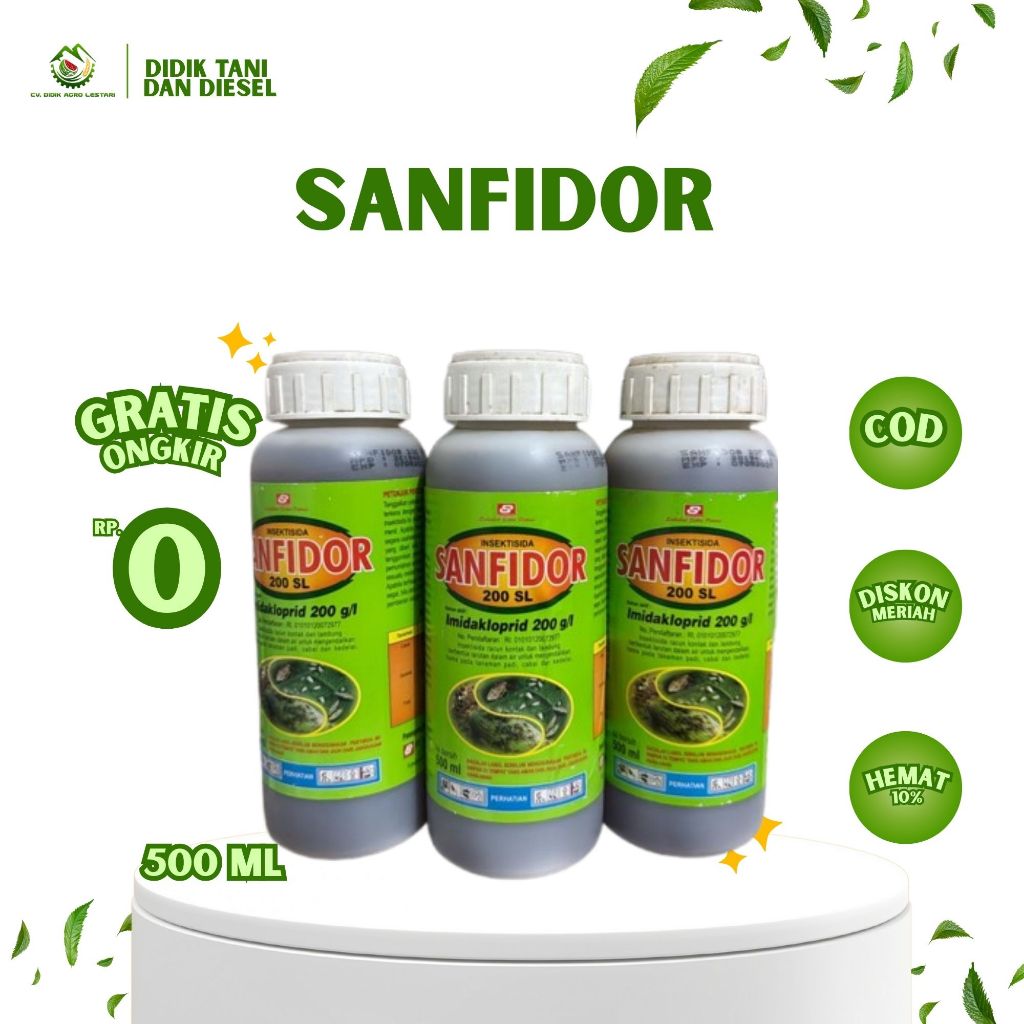SANFIDOR 200 SL 500 ML Insektisida Imidakloprid Pembasmi Wereng, Kutu Kebul, Aphids Tuntas