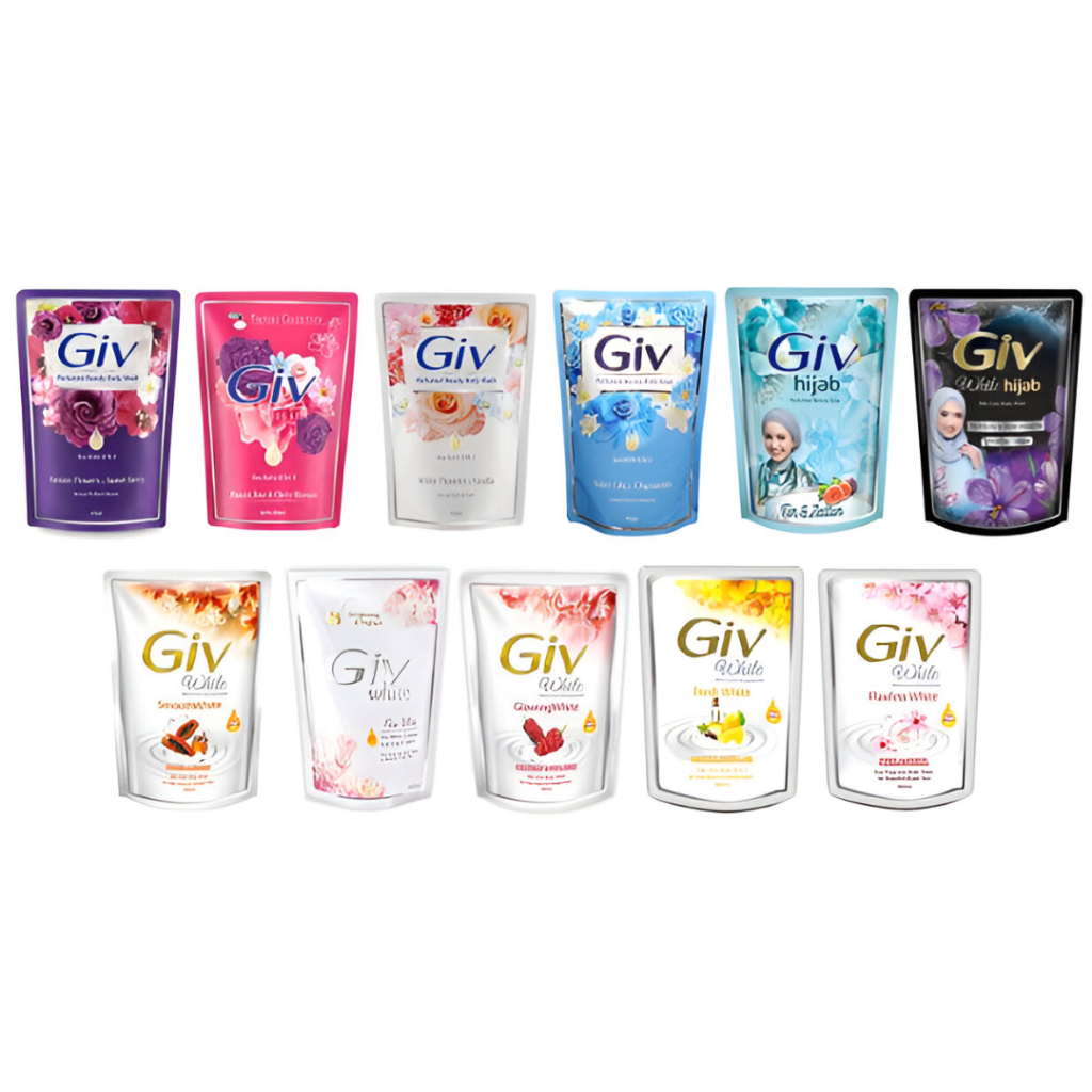 GIV 400ML SABUN MANDI CAIR / Giv Sabun Mandi Cair Tin & Zaitun Pouch 400 ml