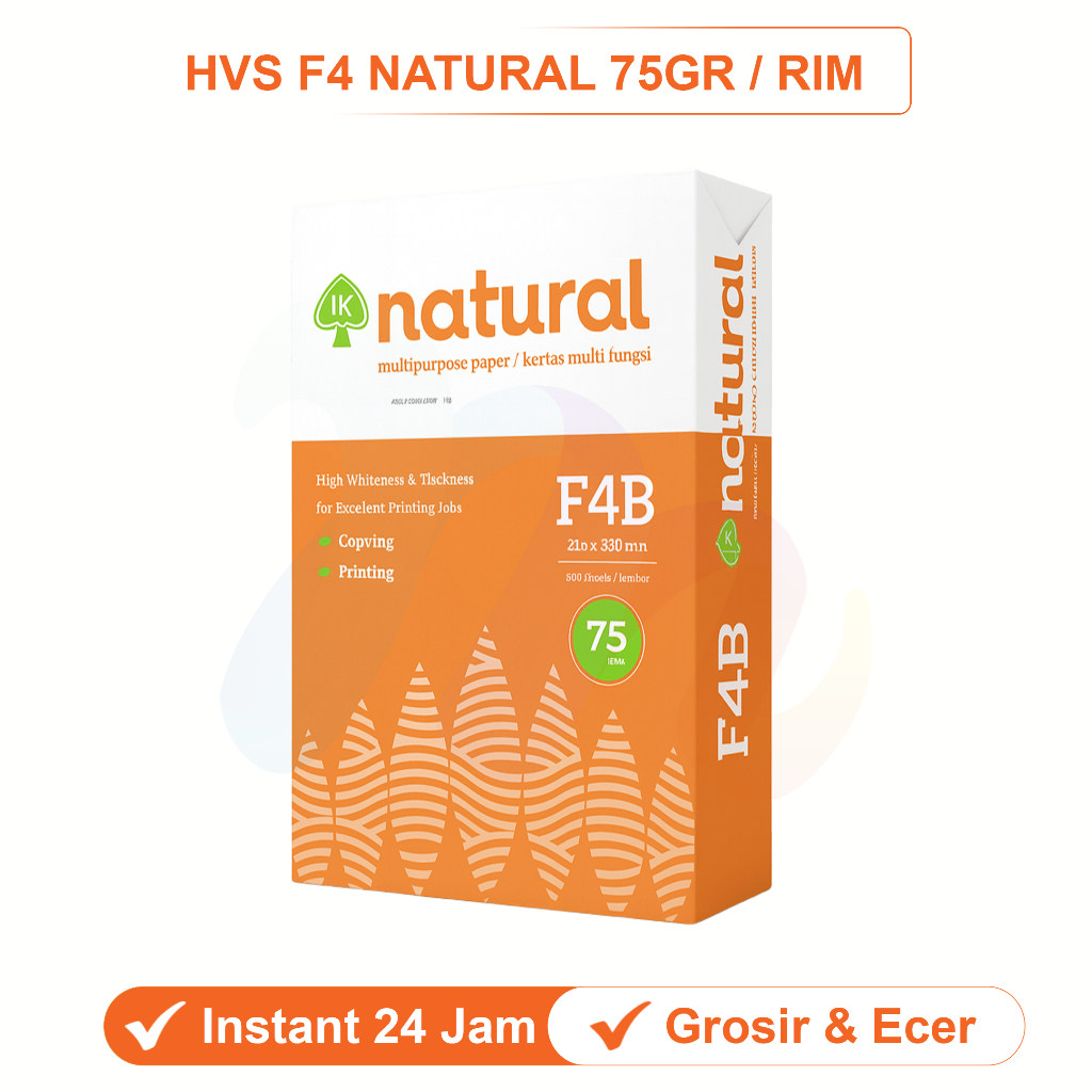 Kertas Hvs F4 Natural 75Gr - RIM