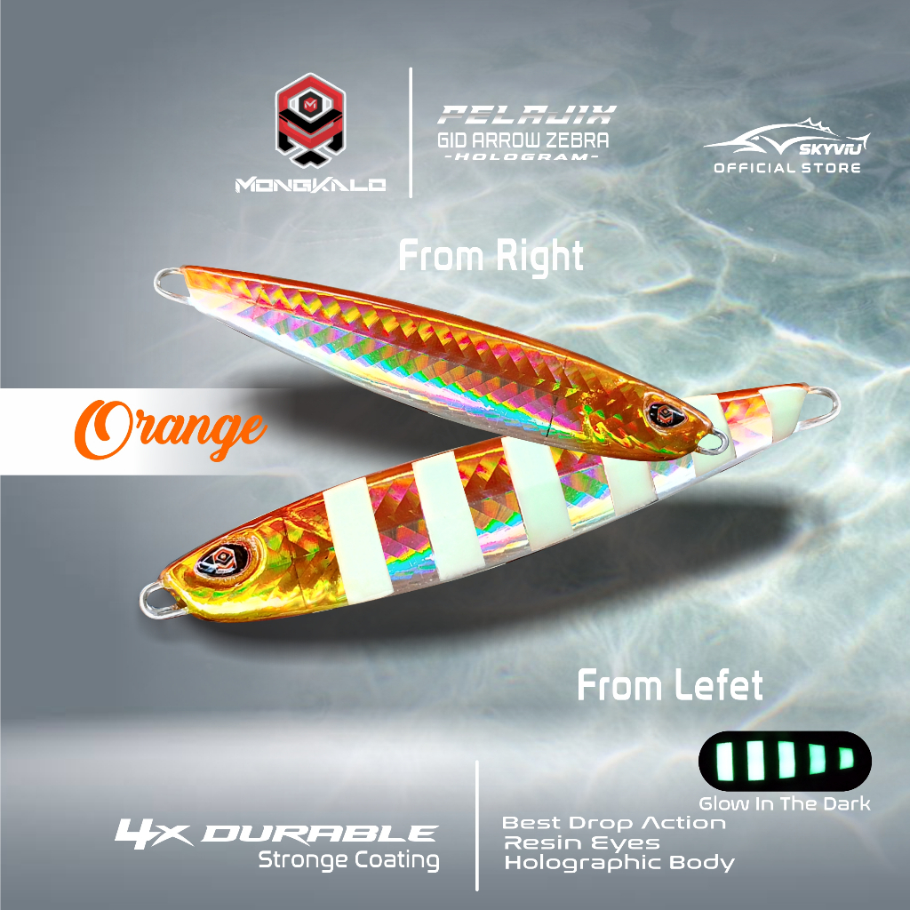 Mongkalo Pelajix Panah GID-Zebra noMotif Candy 20 Orange