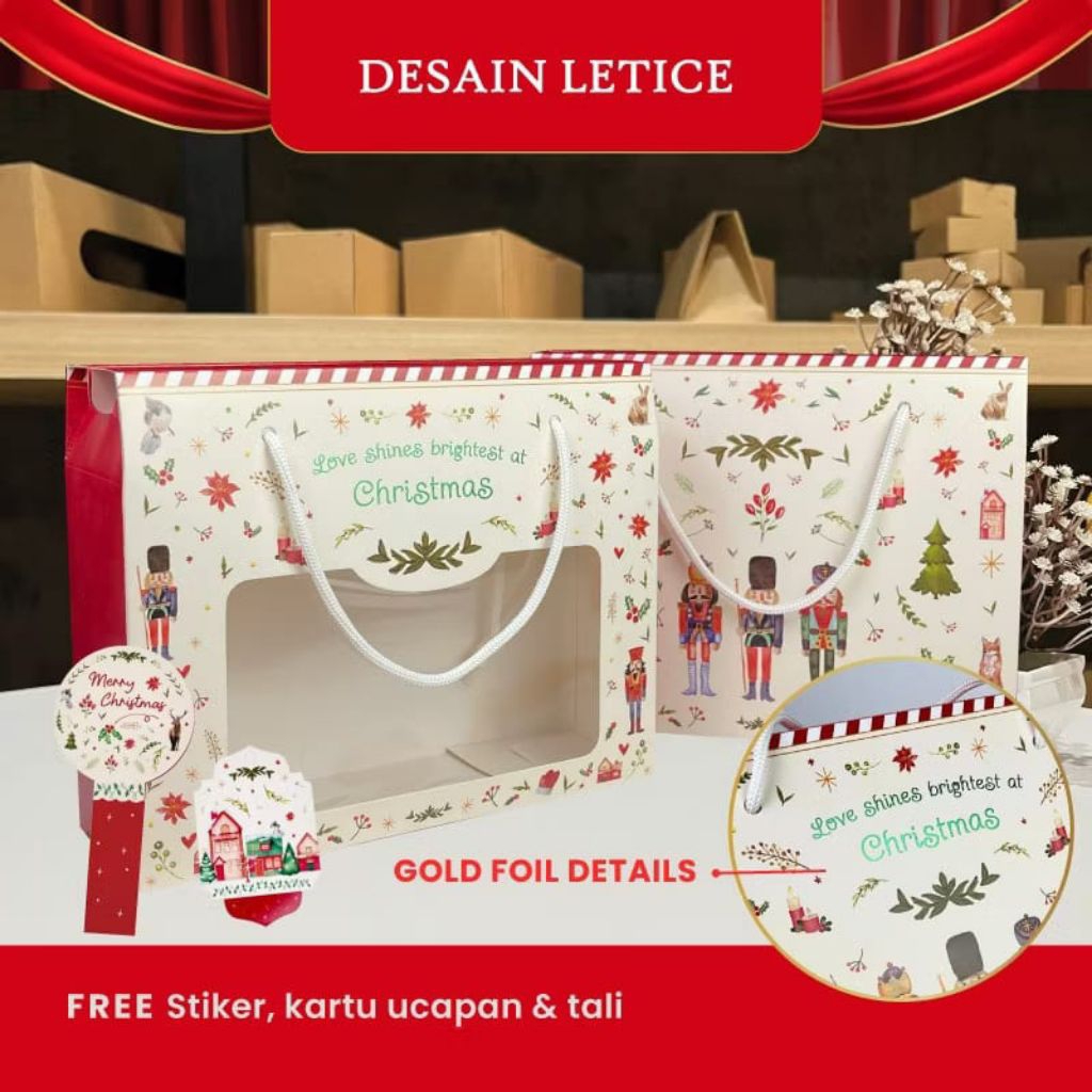 Box Hampers Natal 3 Toples Free Hangtag&Stiker Toples