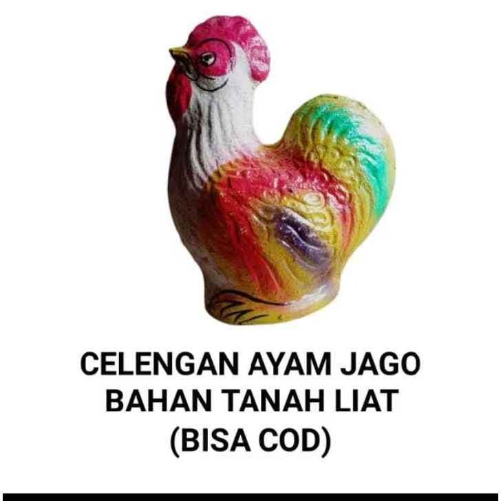 Celengan Ayam Tanah Liat Bentuk Ayam Jago Dan Kate Murah