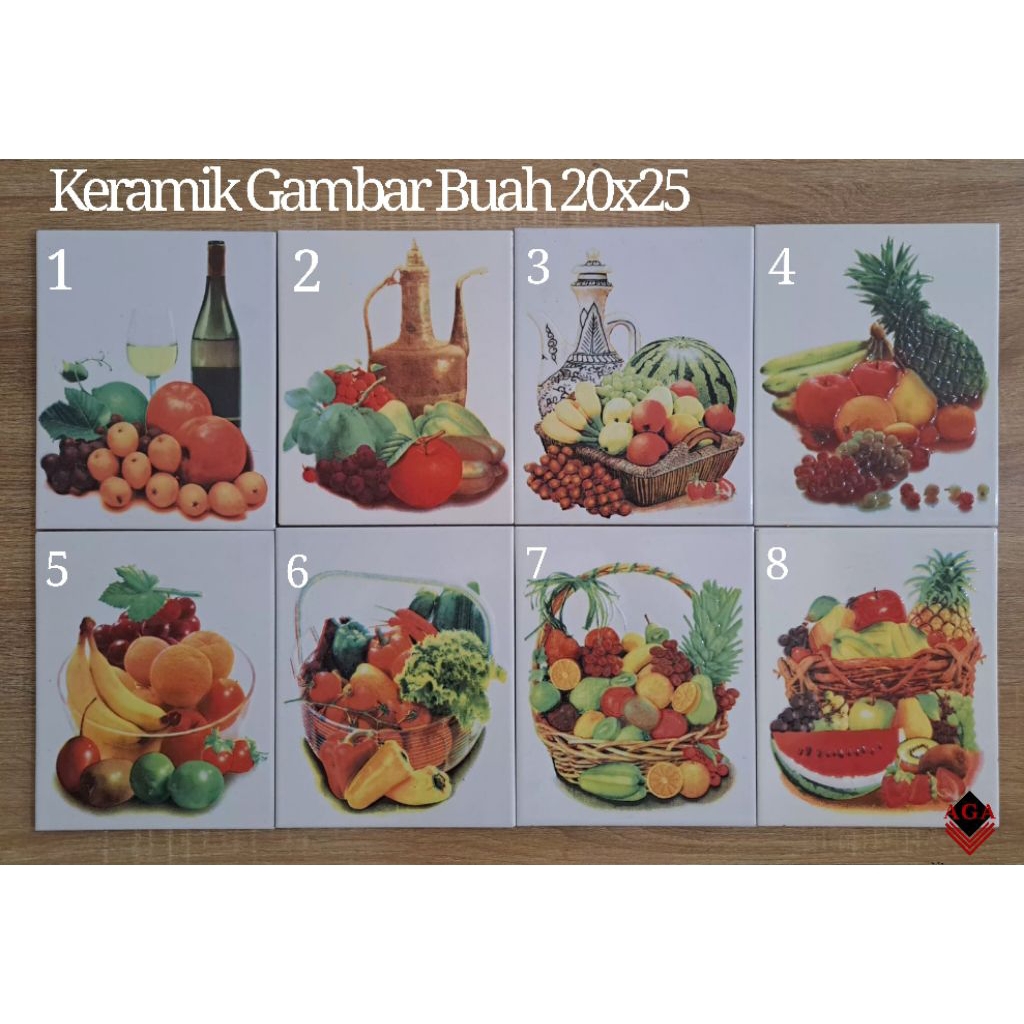 KERAMIK 20X25 GAMBAH BUAH