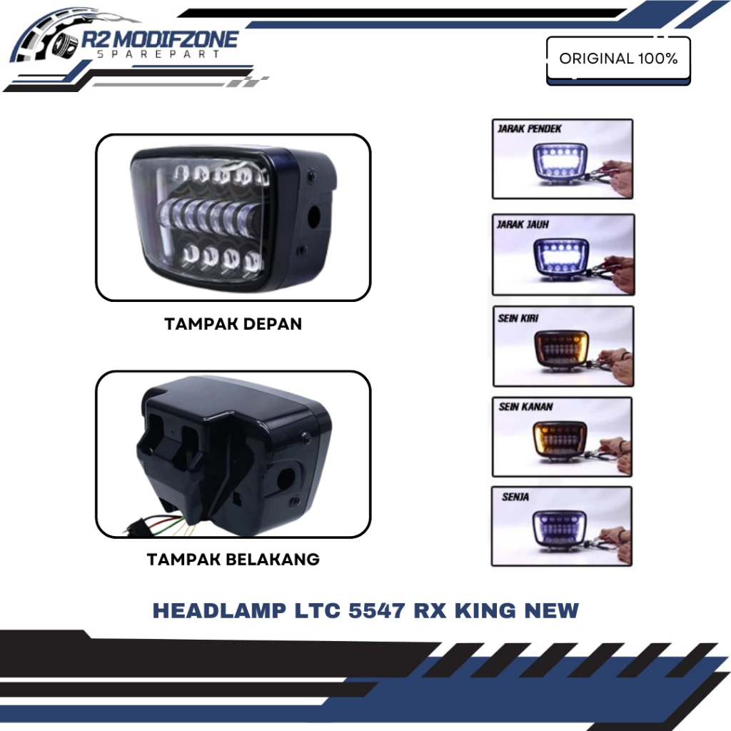 Headlamp LED LTC 5547 RX KING NEW