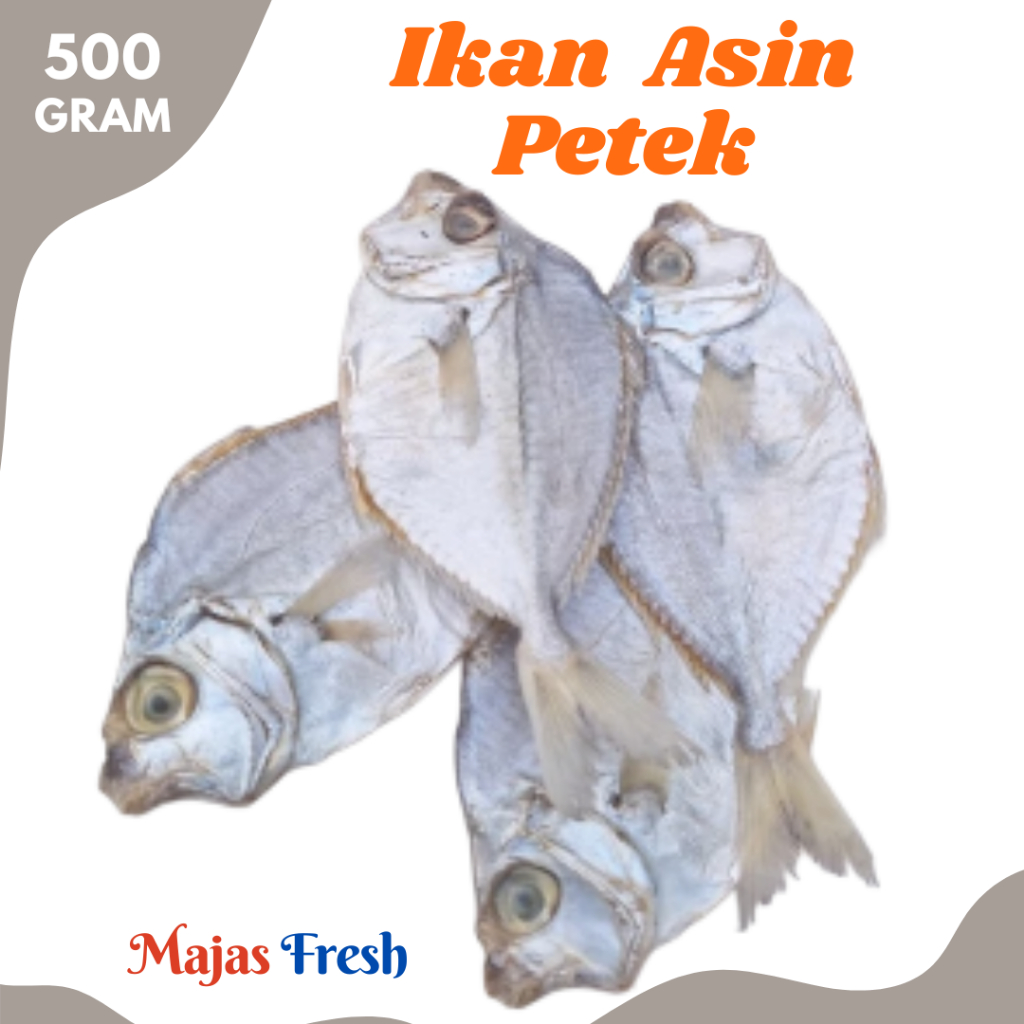 IKAN PETEK ASIN Kering - Ikan Asin Petek Putih Kering | 500gr [ Harga Per 0,5 Kg ]