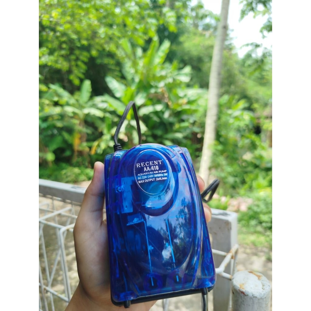 RECENT AA 410 Aquarium Air Pump / Aerator 2 Lubang