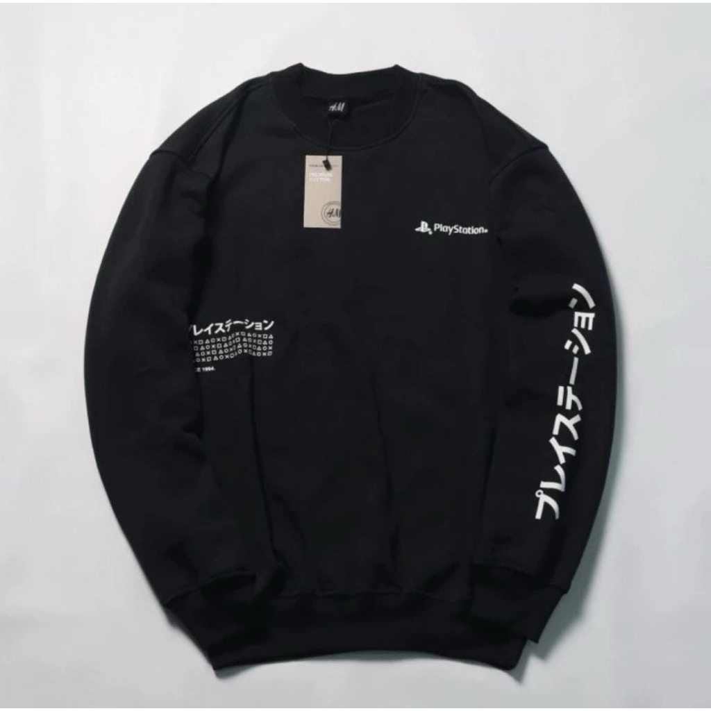 Sweater crewneck playstation black fulltag