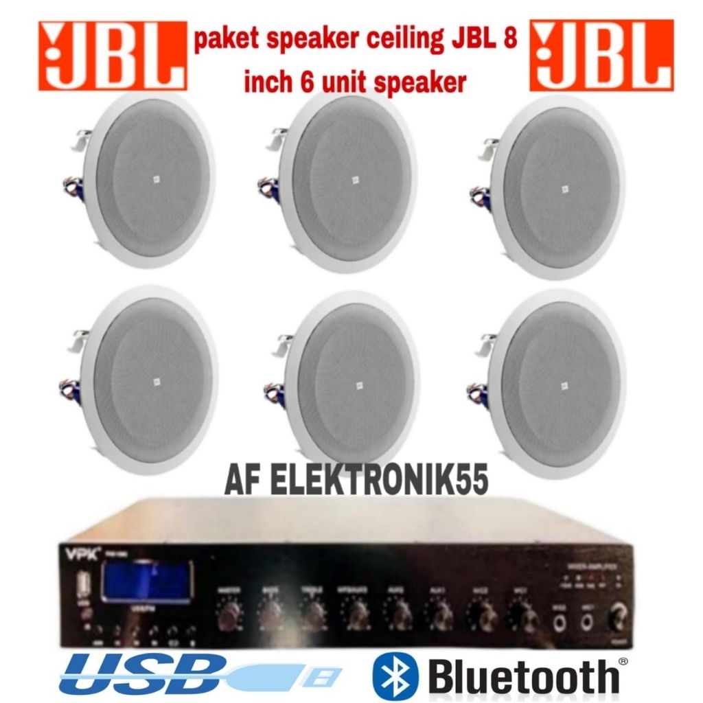 Paket Speaker Ceiling JBL 6 Speaker 8 Inch Original