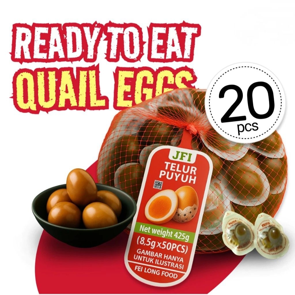 Telur Puyuh Siap Makan Isi 20 pcs || Telur Puyuh Kemasan Siap Saji