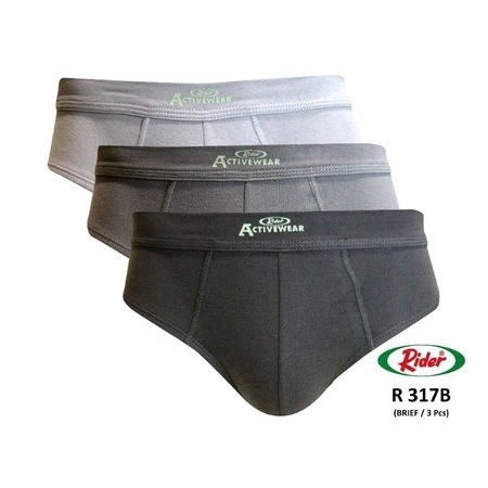 3 pcs - Celana Dalam Rider R317B Sport Active wear Cd Pria Dewasa Bahan Katun Lembut Nyaman