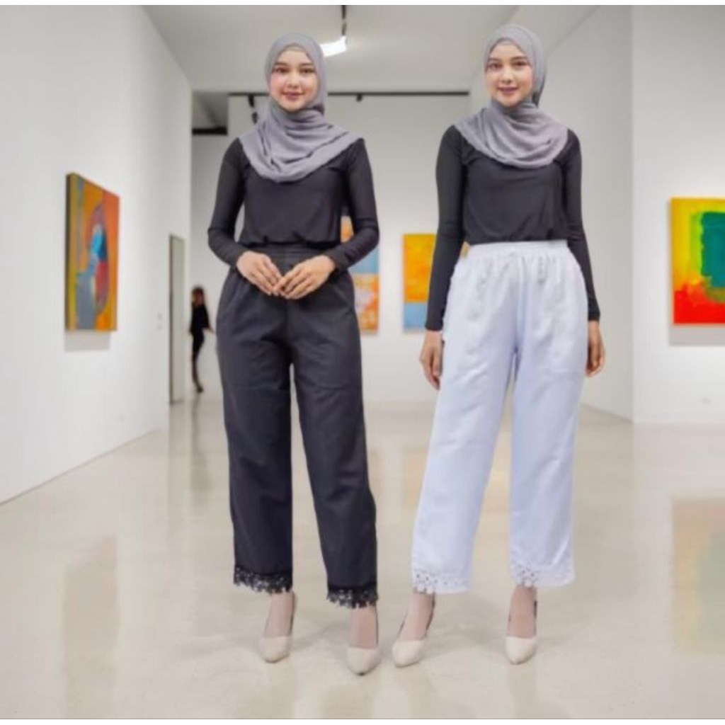 Celana renda wanita umroh haji dan dalam gamis