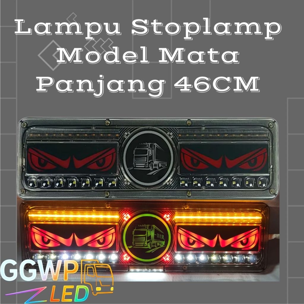 Lampu Stoplamp Truck Led Variasi Truck Model Nyala Mata Panjang 46CM 12Volt-24Volt