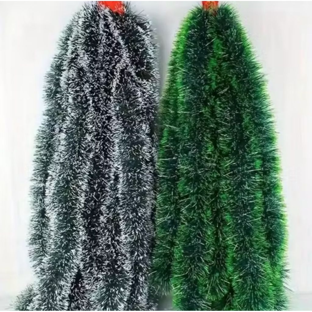 Slinger Natal Type A Tebal Slinger Hijau Salju  / Hijau Daun Tebel / Slinger Pohon  Natal / Dekorasi