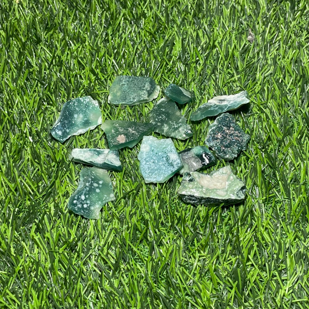 batu chrome chalsedon unik langka / bongkahan chrome chalsedon