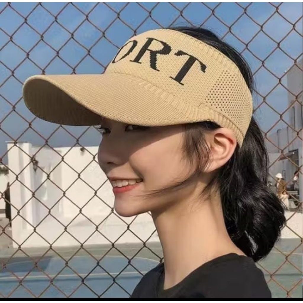 topi cewek topi rajut sport model kekinian