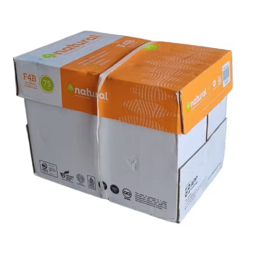 (BOX) Natural Kertas HVS F4 75 gsm / kertas print / kertas fotocopy