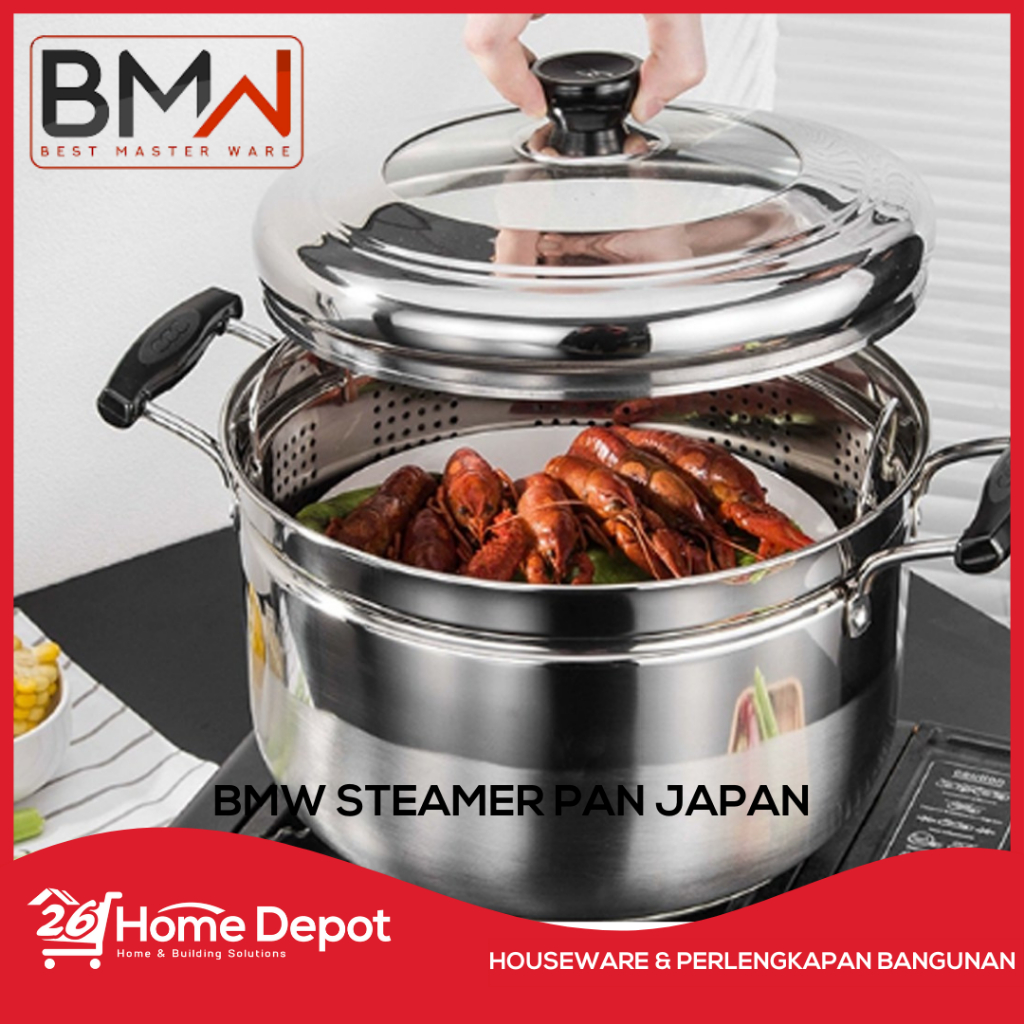 BMW STEAMER PAN JAPAN / Panci Kukus Stainless Steel Serbaguna