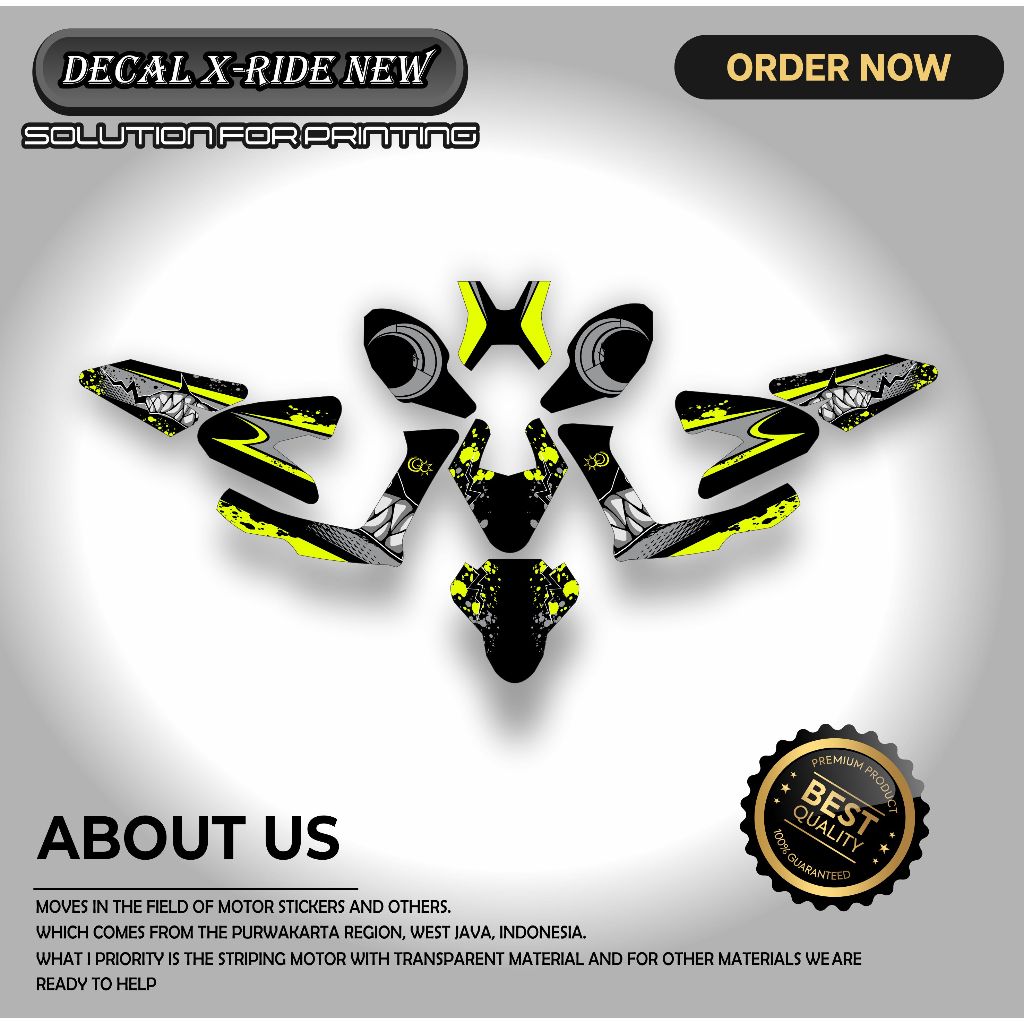 DECAL STRIPING STICKER FULL BODY MOTOR YAMAHA X-RIDE