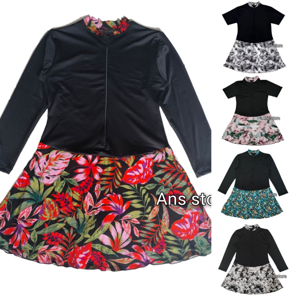 [BIG SIZE] Baju Renang Wanita Rok MOTIF Ukuran Jumbo SIZE BESAR
