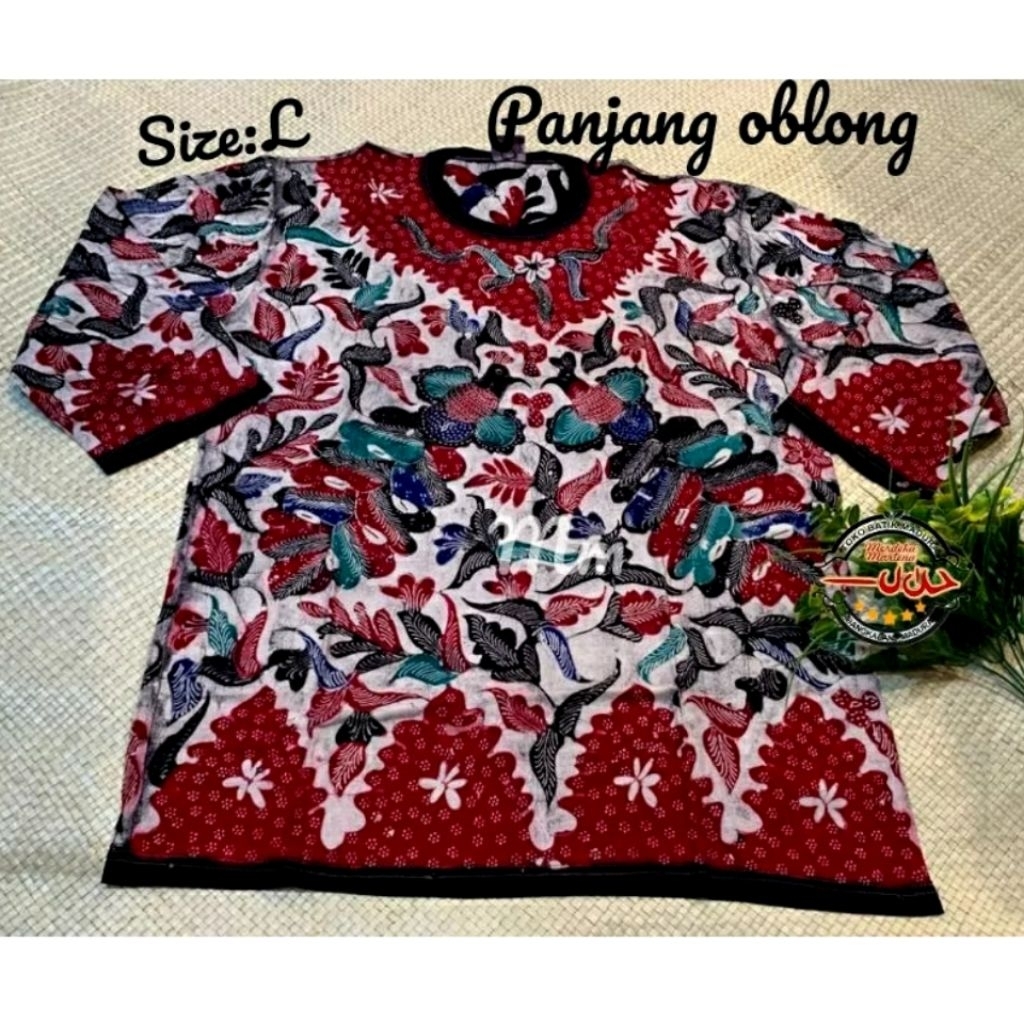 KAOS BATIK TULIS MADURA TABIRUAN PANJANG PENDEK SIZE L
