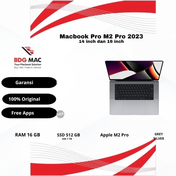 MacBook Pro 2023 M2 Pro 14 inch 16 inch 16GB 512GB 32GB 1TB Second Original